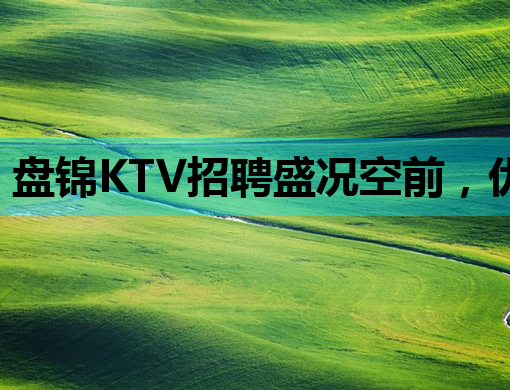 盘锦KTV招聘盛况空前，优质岗位等你来挑战！