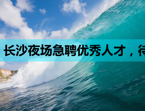 长沙夜场急聘优秀人才，待遇优厚，机会难得！