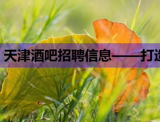 天津酒吧招聘信息——打造娱乐新地标，诚邀您的加入！