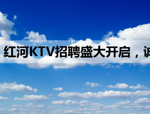 红河KTV招聘盛大开启，诚招各方英才共创辉煌！